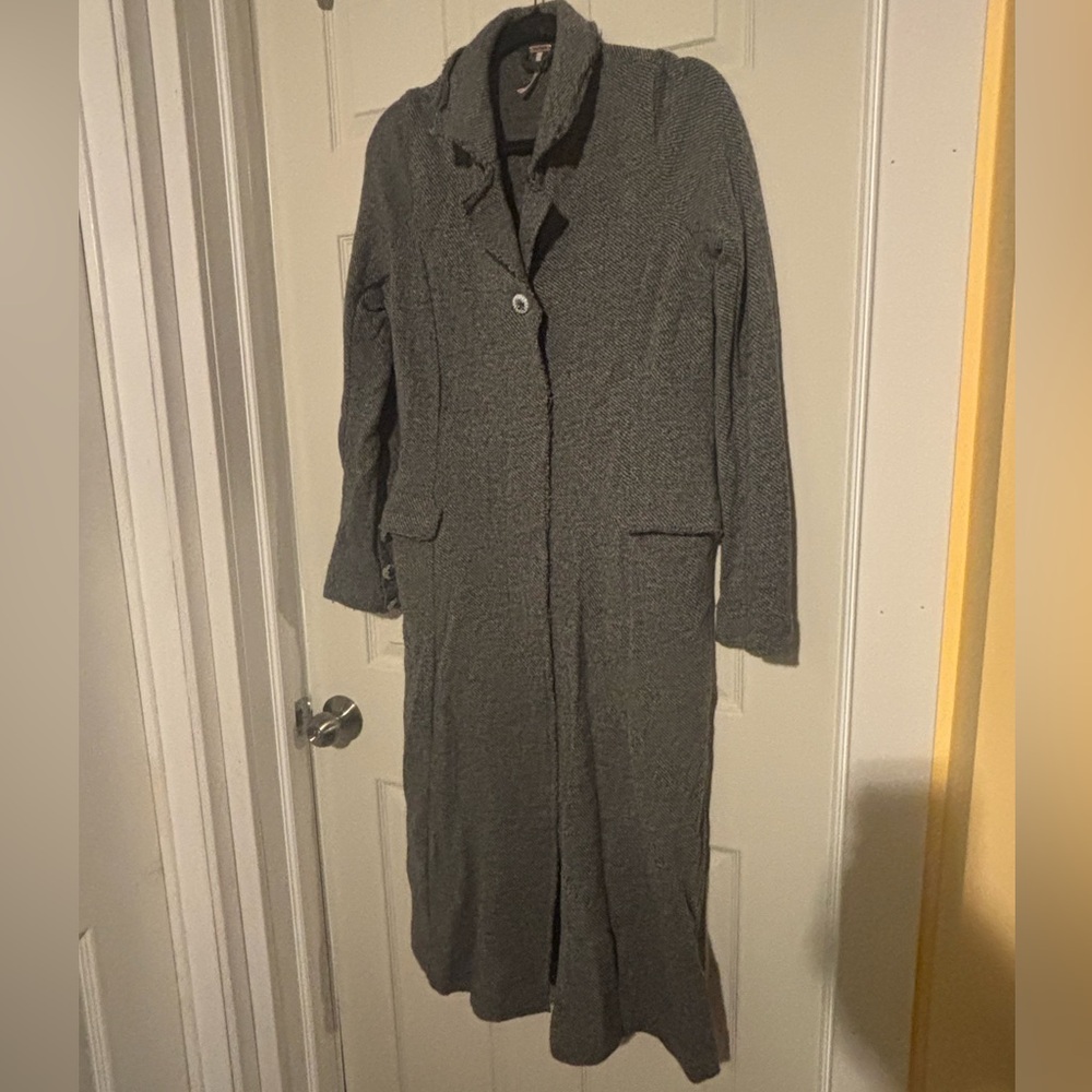Free People Black and Gray Houndstooth Jacket